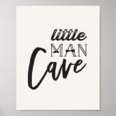 Mustache Little Man Cave Boy Baby Nursery Art Poster (Voorkant)