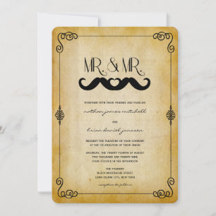 Mustache Love Mr. & de heer  Paper Gay Wedding Kaart
