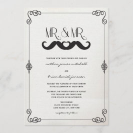 Mustache Love Mr. & de heer  Paper Gay Wedding Kaart