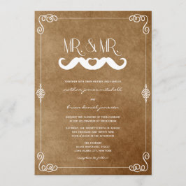 Mustache Love Mr. & de heer  Paper Gay Wedding Kaart