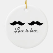 MUSTACHE LOVE -.png Keramisch Ornament (Achterkant)