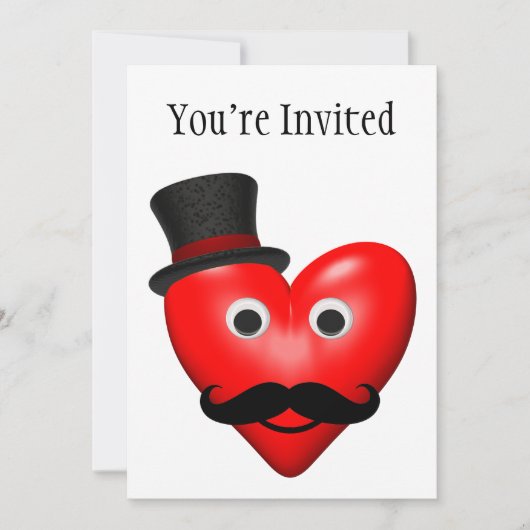 Mustache Love with Tophat Kaart (Voorkant)