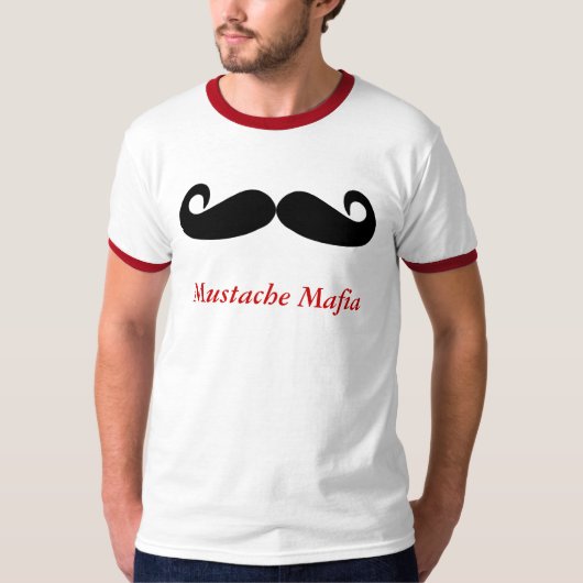 Mustache Mafia-Mannen Shirt (Voorkant)