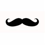 Mustache Magnet Staand Fotobeeldje<br><div class="desc">Mustache Shaped Magnet</div>