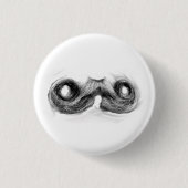 Mustache Man Ronde Button 3,2 Cm (Voorkant)