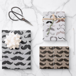 Mustache Mania Inpakpapier Vel