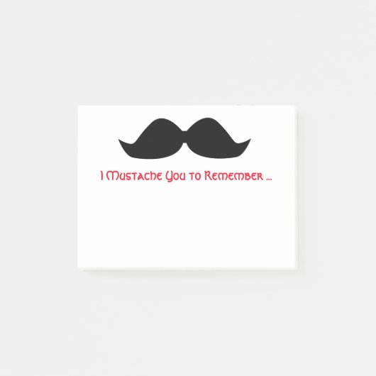 Mustache Memo Sticky Notes (Voorkant)