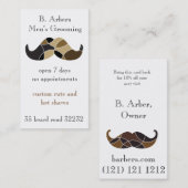 Mustache met dubbelzijdig visitekaartje kortingskaartje (Voorkant / Achterkant)