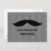 Mustache met Fun Gezegde Briefkaart (Voorkant / Achterkant)