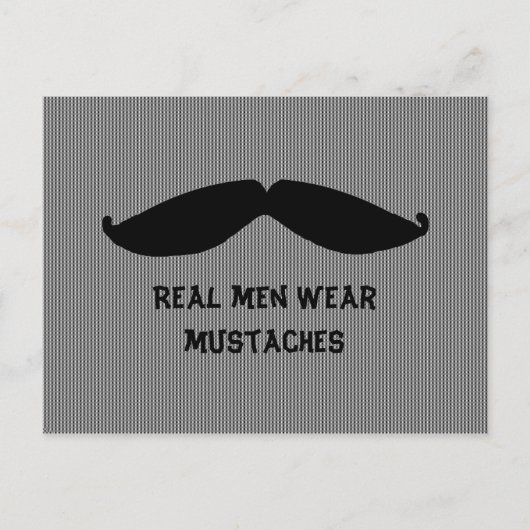 Mustache met Fun Gezegde Briefkaart (Voorkant)