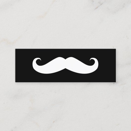 Mustache Mini Visitekaartje (Voorkant)
