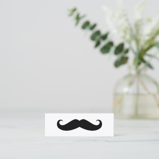 Mustache Mini Visitekaartje (Staand voorkant)
