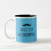 Mustache Mister Wonderful Tweekleurige Koffiemok (Links)