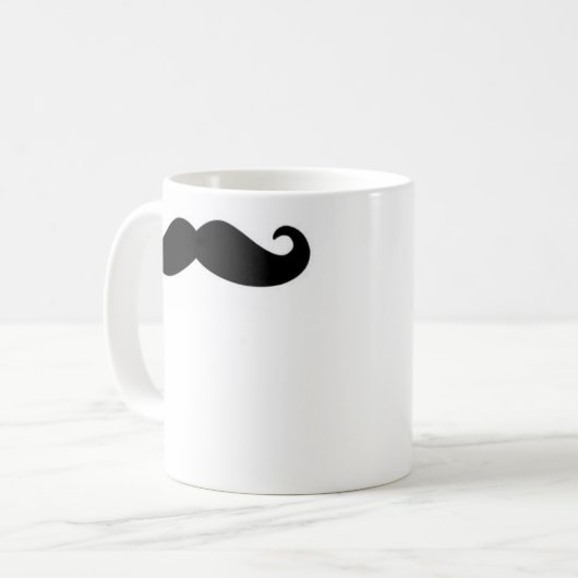 Mustache-Mok met rechtshandige status Koffiemok (Voorkant links)