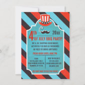 Mustache Monocle 4 juli Kaart (Voorkant)