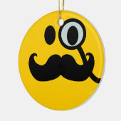 Mustache monocle keramisch ornament (Links)