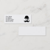 Mustache monocle mini visitekaartje (Voorkant / Achterkant)