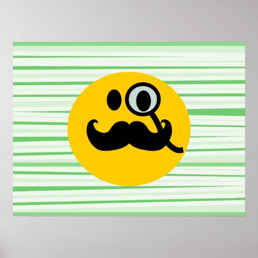 Mustache monocle poster (Voorkant)