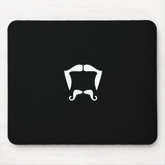 Mustache Mousepad Muismat (Voorkant)