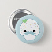 Mustache Mushroom Ronde Button 5,7 Cm (Voorkant /achterkant)