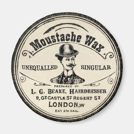 Mustache Mustach Wax magneet (Voorkant)