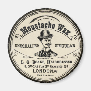Mustache Mustach Wax  Magnet