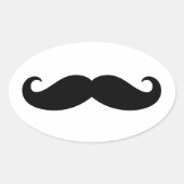 Mustache Mustache, Mustache design Ovale Sticker (Voorkant)