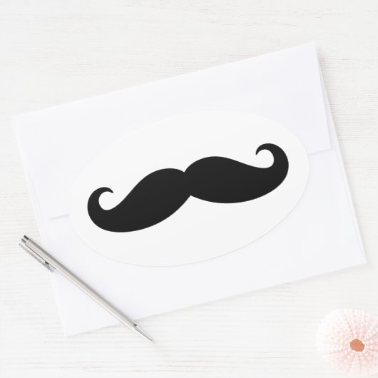 Mustache Mustache, Mustache design Ovale Sticker (Envelop)