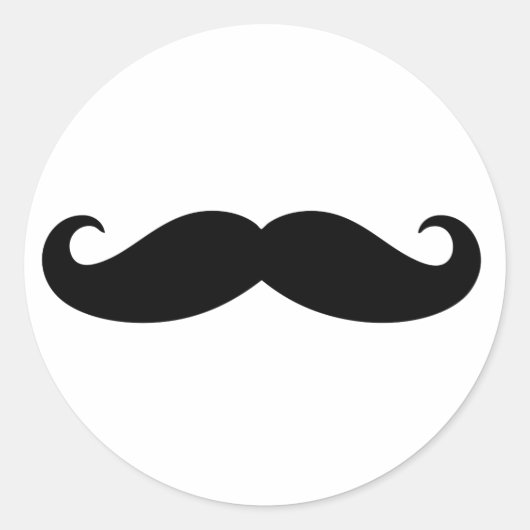 Mustache Mustache, Mustache design Ronde Sticker (Voorkant)
