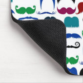 Mustache Mustache Retro Patroon Muismat (Hoek)