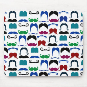 Mustache Mustache Retro Patroon Muismat