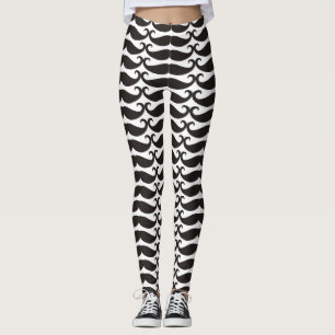 Mustache / Mustache / Schnurrbart + jouw naam Leggings