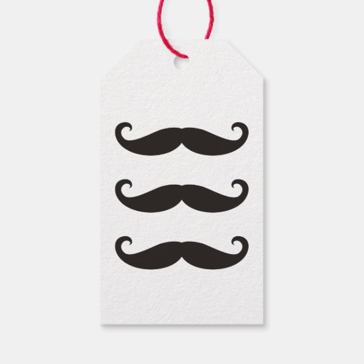 Mustache / Mustache / Schnurrbart + jouw tekst Cadeaulabel (Achterkant)