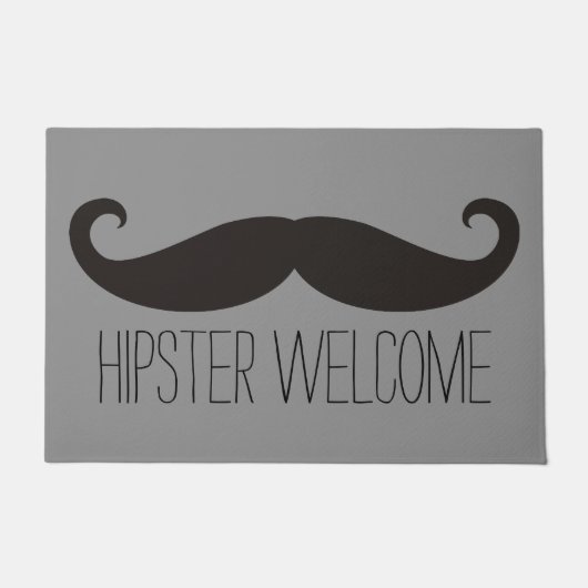 Mustache / Mustache / Schnurrbart + uw ideeën Deurmat (Voorkant)