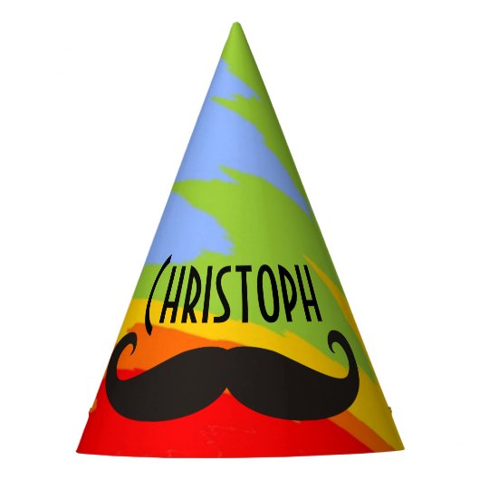 Mustache / Mustache / Schnurrbart + uw ideeën Feesthoedjes (Voorkant)