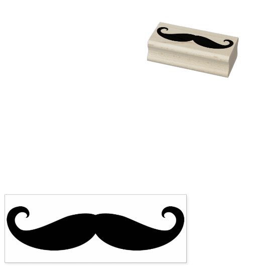 Mustache / Mustache / Schnurrbart + uw ideeën Rubberstempel (Gestempeld)