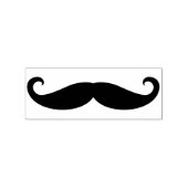 Mustache / Mustache / Schnurrbart + uw ideeën Rubberstempel (Afrduk)