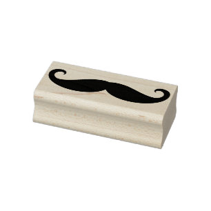 Mustache / Mustache / Schnurrbart + uw ideeën Rubberstempel