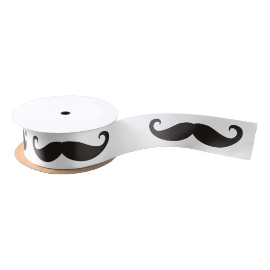 Mustache / Mustache / Schnurrbart + uw ideeën Satijnen Lint (Spoel)