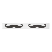Mustache / Mustache / Schnurrbart + uw ideeën Satijnen Lint (Voorkant)