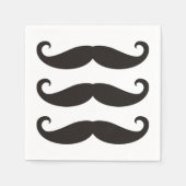 Mustache / Mustache / Schnurrbart + uw ideeën Servet (Voorkant)