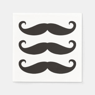 Mustache / Mustache / Schnurrbart + uw ideeën Servet