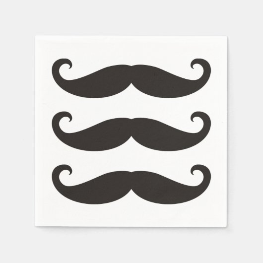 Mustache / Mustache / Schnurrbart + uw ideeën Servet (Voorkant)