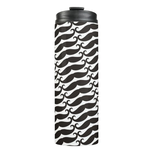 Mustache / Mustache / Schnurrbart + uw ideeën Thermosbeker (Voorkant)