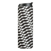 Mustache / Mustache / Schnurrbart + uw ideeën Thermosbeker (Gedraaid links)