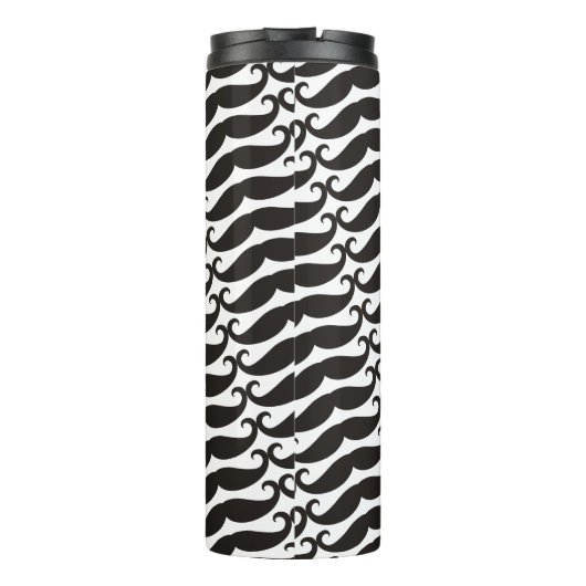 Mustache / Mustache / Schnurrbart + uw ideeën Thermosbeker (Achterkant)