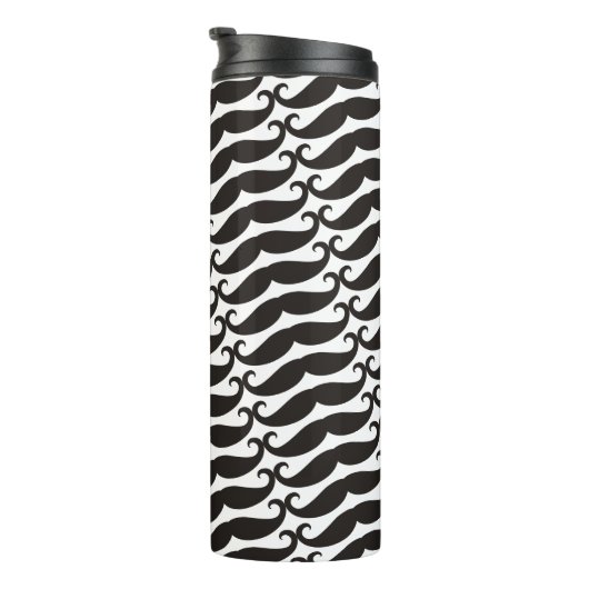 Mustache / Mustache / Schnurrbart + uw ideeën Thermosbeker (Geroteerd rechts)