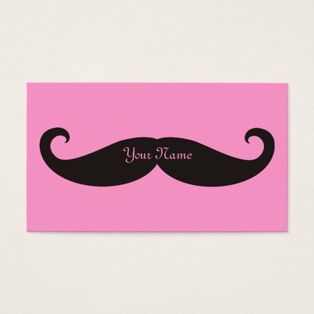Mustache / Mustache / Schnurrbart Visitekaartje (Voorkant)