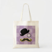 Mustache, Mustache, Stache, Monocle, Bowler Pet Tote Bag (Voorkant)
