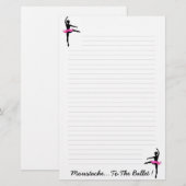 Mustache... Naar de ballet Briefpapier (Voorkant / Achterkant)